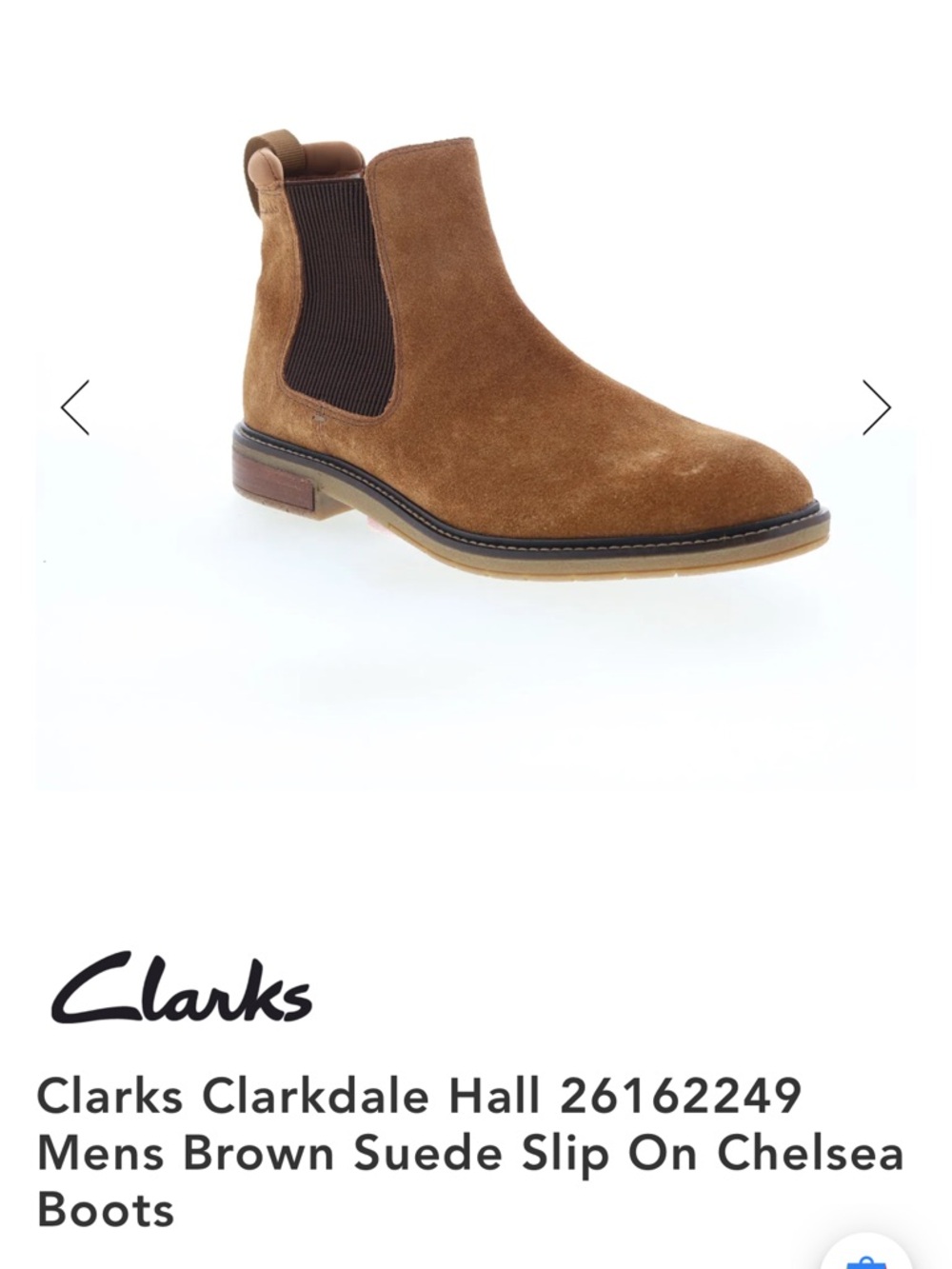 Clarks Clarkdale Mens Brown Suede Slip On Chelsea Boots dark tan - Picture 3 of 10